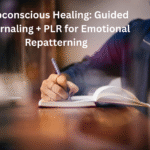 a woman writing on a diary about subconscious healing