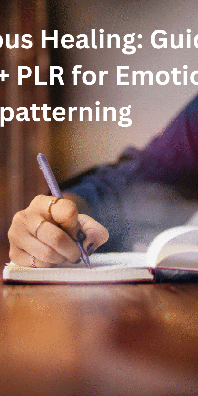 a woman writing on a diary about subconscious healing