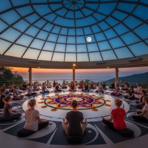 Sun Moon retreat on a circle